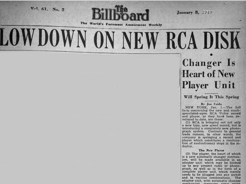 Billboard story, 1/8/49